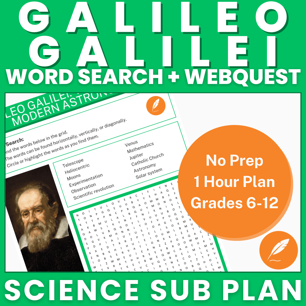 Galileo Galilei - Word Search - Lesson Plan