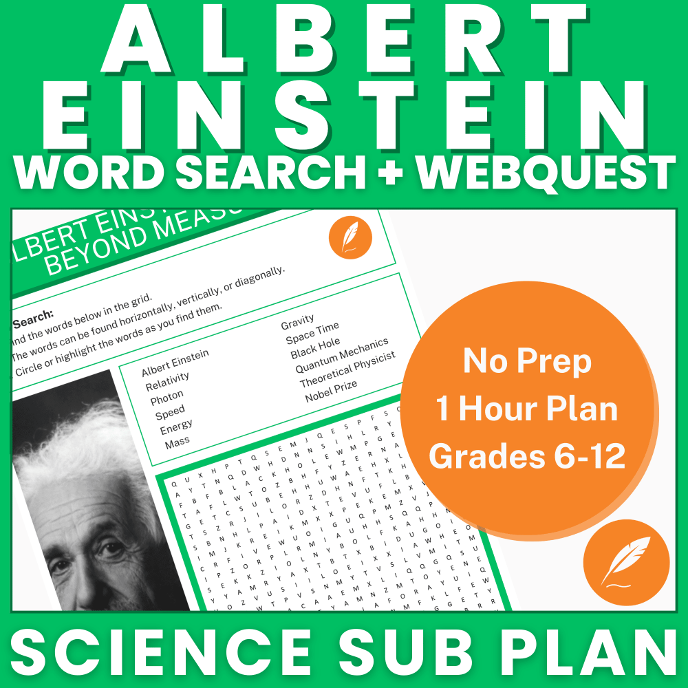 Albert Einstein - Word Search - Lesson Plan